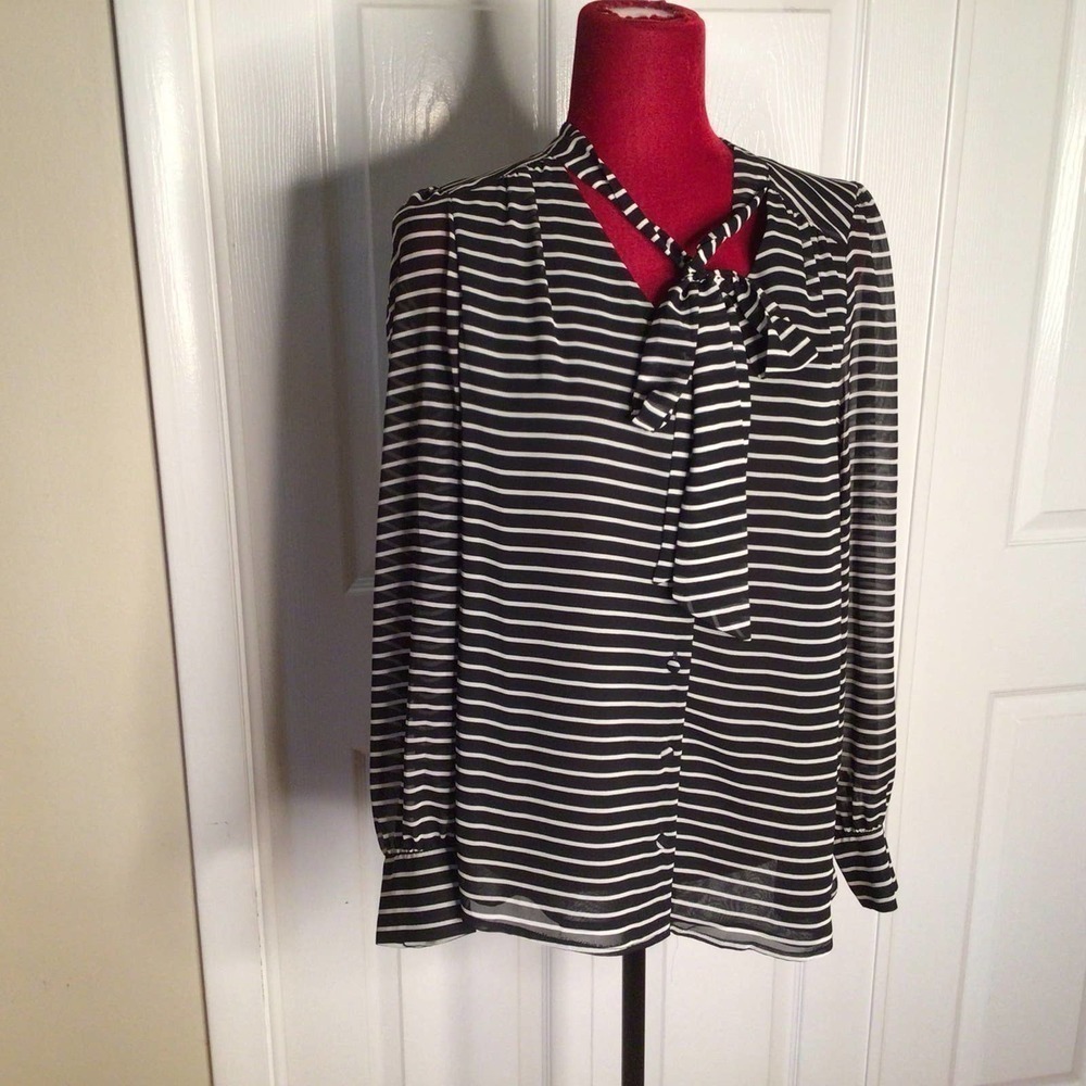 NEW‎ Alfani Stripped Blouse sz 8
